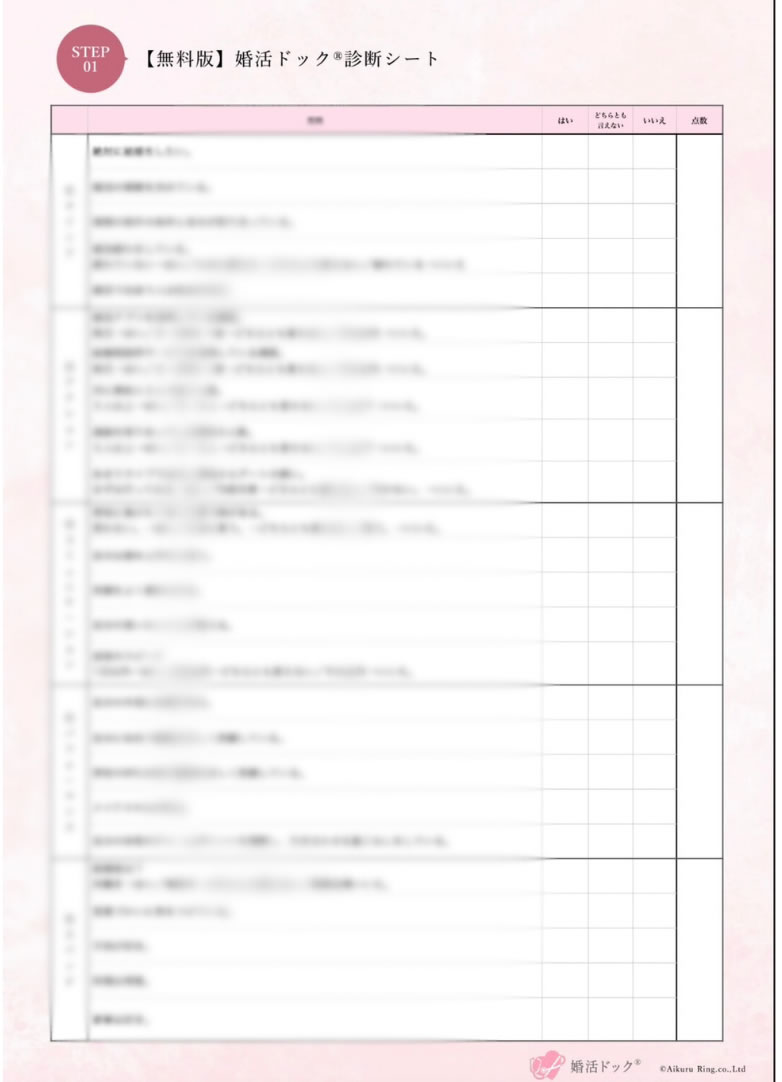 診断シートサンプル①